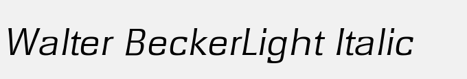 Walter Becker-Light Italic